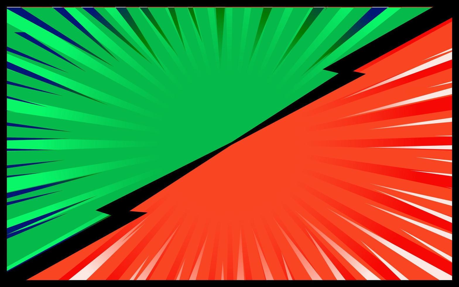 grön och röd komisk bakgrund retro vektor