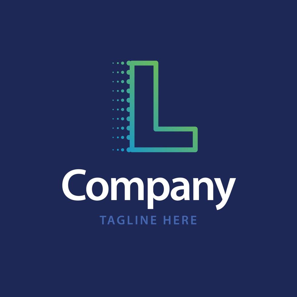 l Technologie-Logo. Design der Unternehmensmarkenidentität vektor