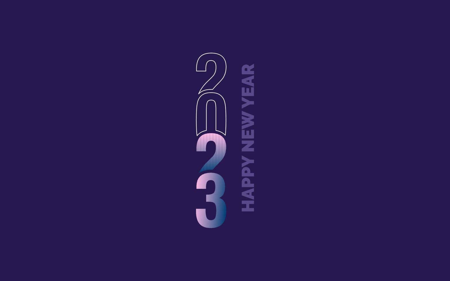 neues Typografie-Design für das Jahr 2023. 2023-Zahlen-Logo-Illustration vektor