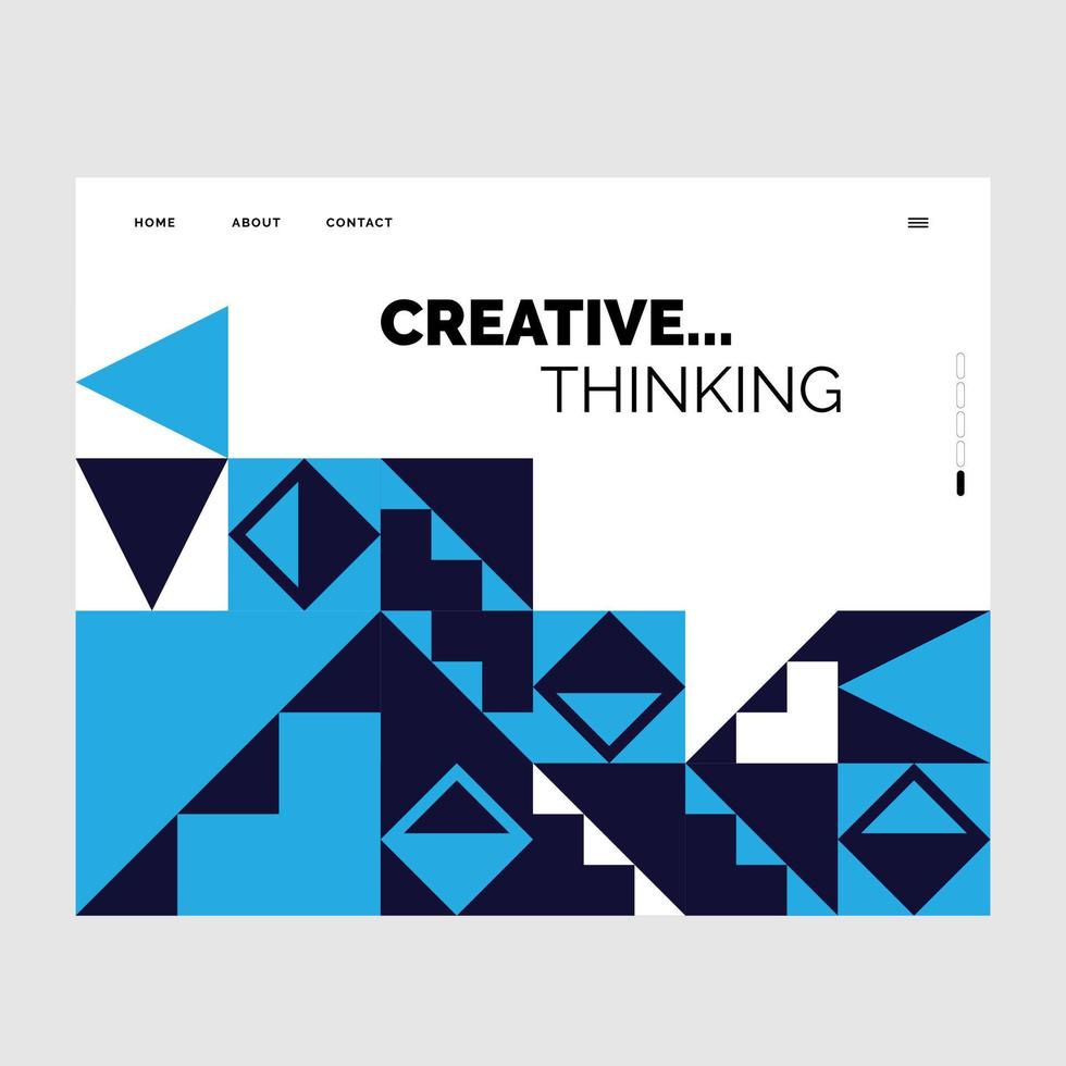 kreatives Denken Mosaik-Website-Banner-Vorlage vektor