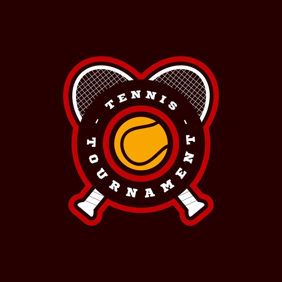 tennis vektor modern professionell sport typografi logotyp i retrostil. vektor design emblem, badge och sportig mall logo design