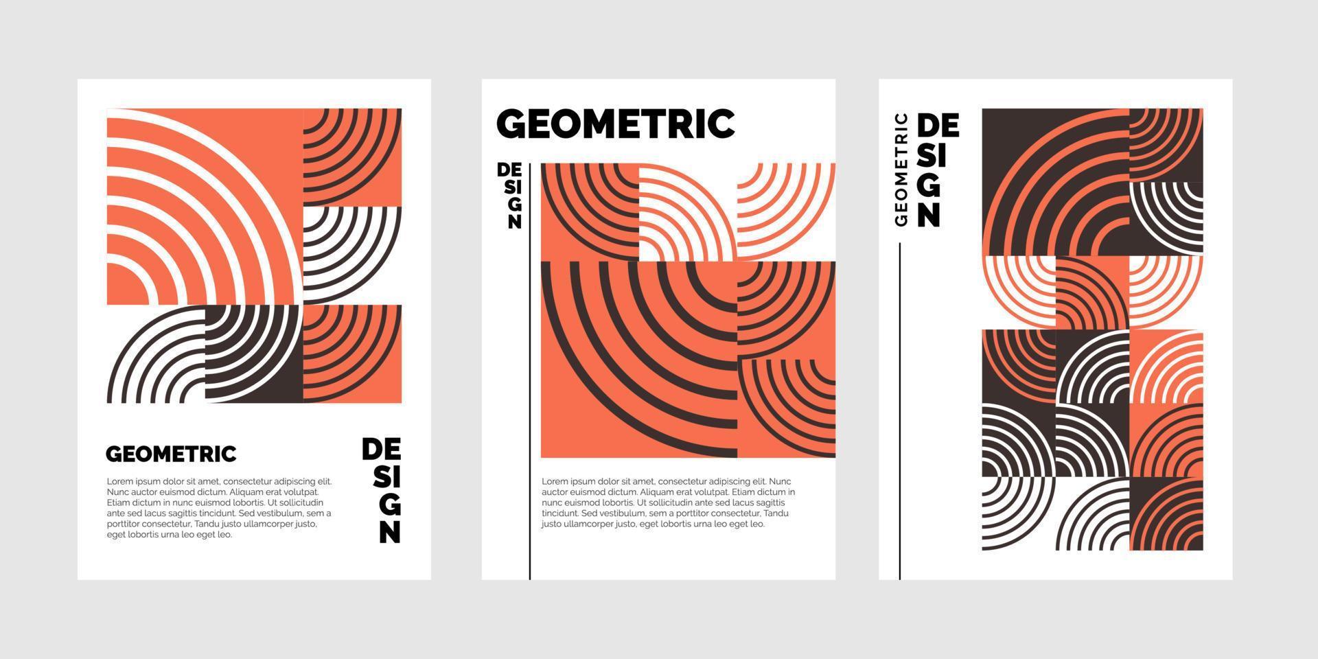 geometrische abstrakte Trifold-Broschürenvorlage vektor