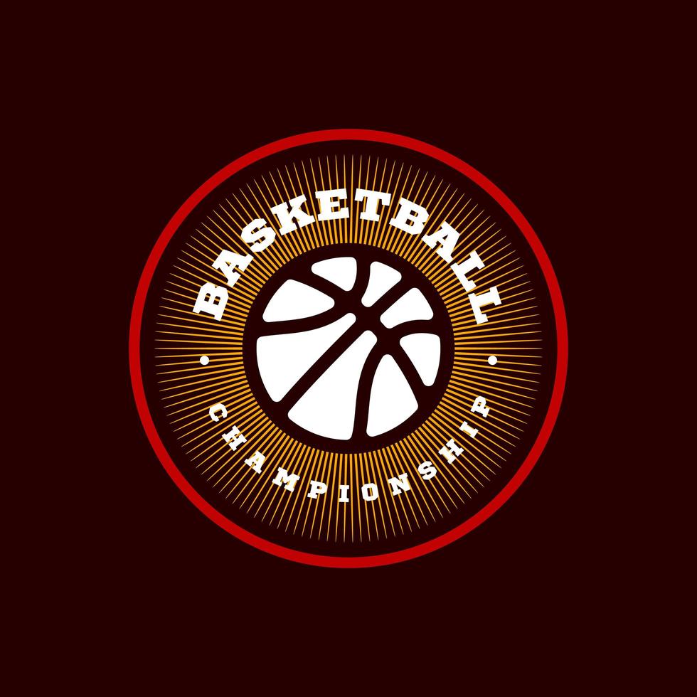 moderne professionelle Typografie Basketball Sport Retro Stil Vektor Emblem und Vorlage Logo Design. lustige Grüße für Kleidung, Karte, Abzeichen, Symbol, Postkarte, Banner, Etikett, Aufkleber, Druck