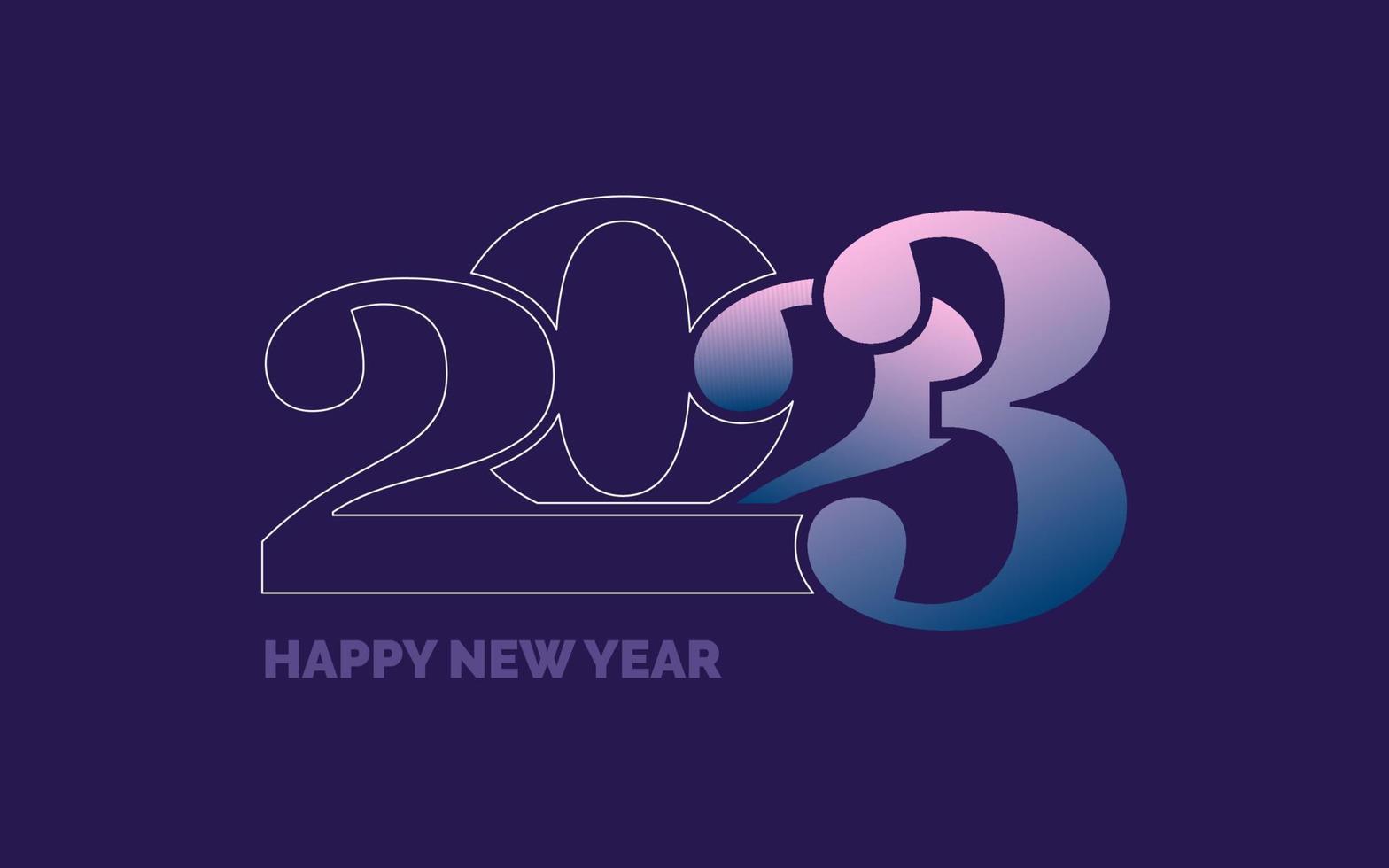 2043 frohes neues Jahr Symbole. neues Typografie-Design für das Jahr 2023. 2023-Zahlen-Logo-Illustration vektor