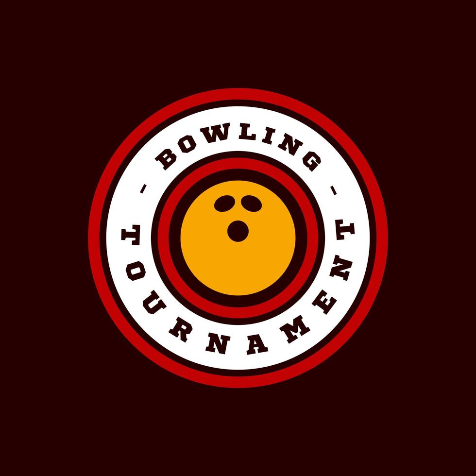 Bowling Vektor Logo. moderne professionelle Typografie Sport Retro-Stil Vektor Emblem und Vorlage Logo Design. Bowling Blue Logo.