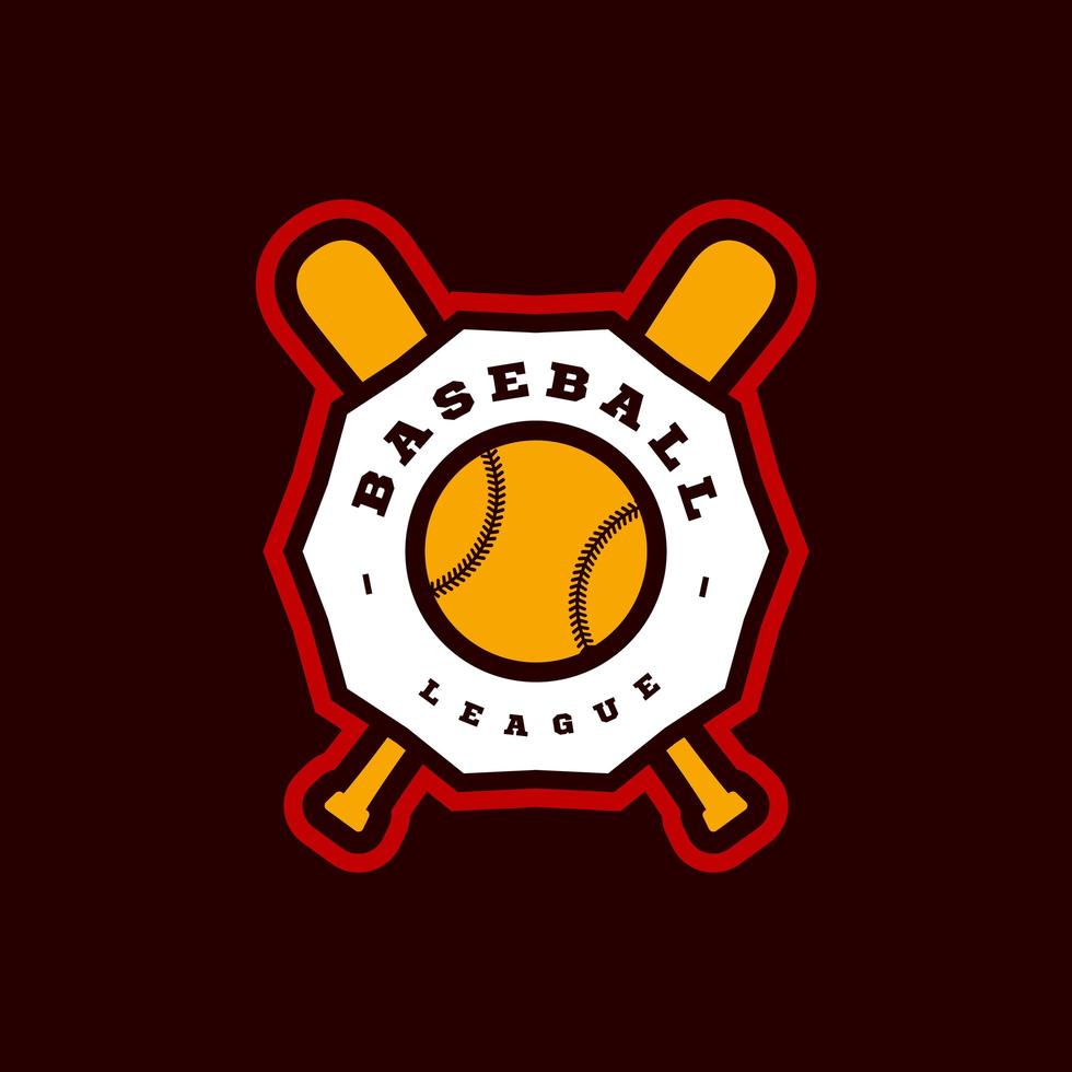 moderne Profisporttypografie des Baseballs im Retro-Stil. Vektor-Design Emblem, Abzeichen und sportliche Vorlage Logo-Design vektor