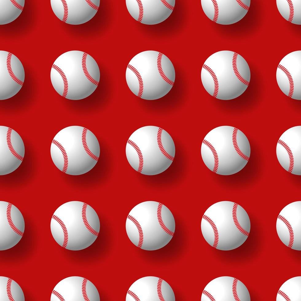 baseball sömlösa mönster tennisboll vektor kakel bakgrund tapet halsduk isolerad grafik