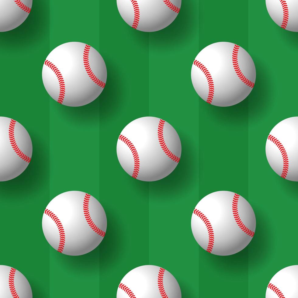 baseball sömlösa mönster tennisboll vektor kakel bakgrund tapet halsduk isolerad grafik