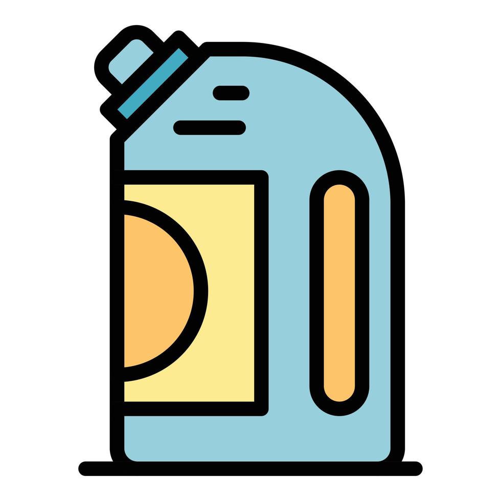 mjukgörare flaska ikon Färg översikt vektor