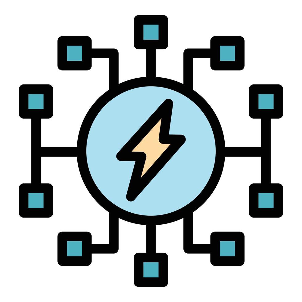 Farbe des Umrissvektors für das Symbol für volle Batterieenergie vektor