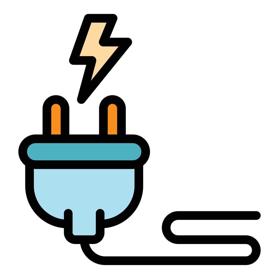 Farbe des Umrissvektors für das Symbol für elektrische Stecker vektor