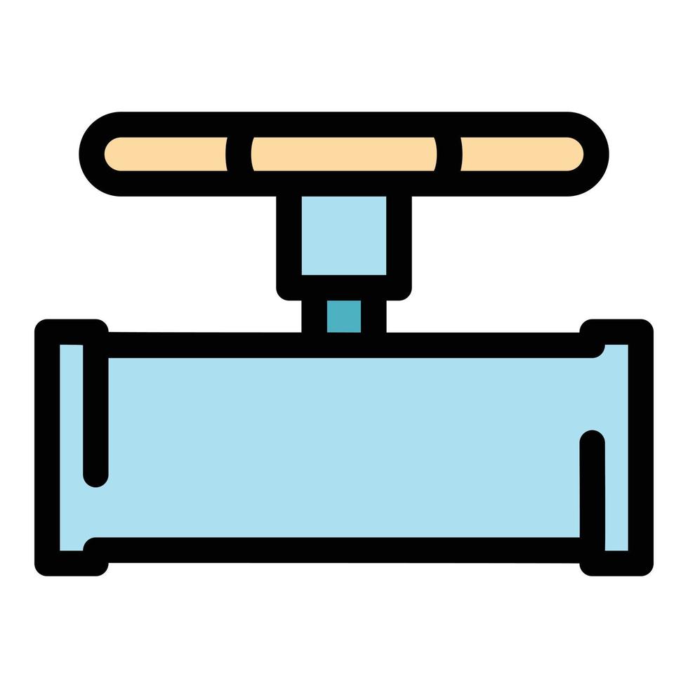 Farbe des Umrissvektors des Ventilrohrsymbols vektor