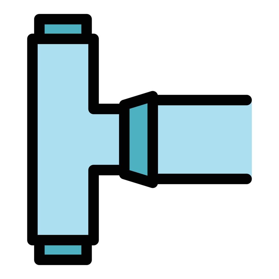 Wasserleitung Symbol Farbe Umriss Vektor