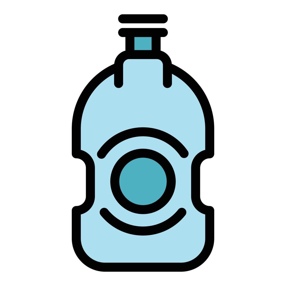 vatten flaska bantning ikon Färg översikt vektor