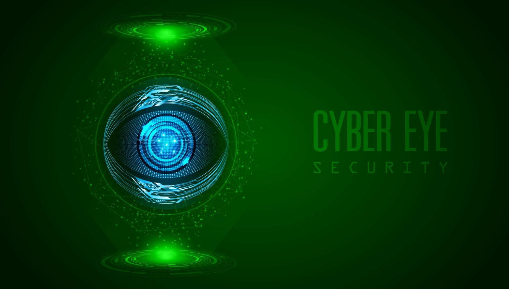 modern Cybersäkerhet teknologi bakgrund med öga vektor