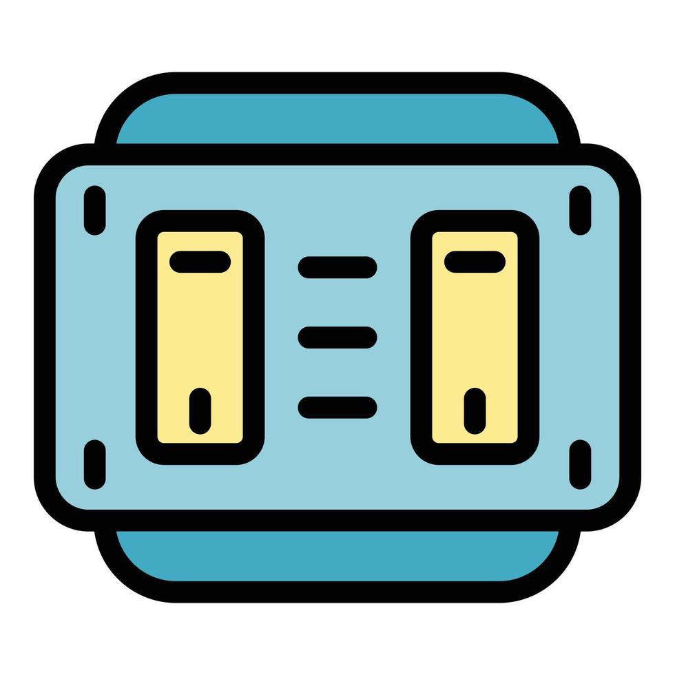Innenschalter Energiesymbol Farbumrissvektor vektor