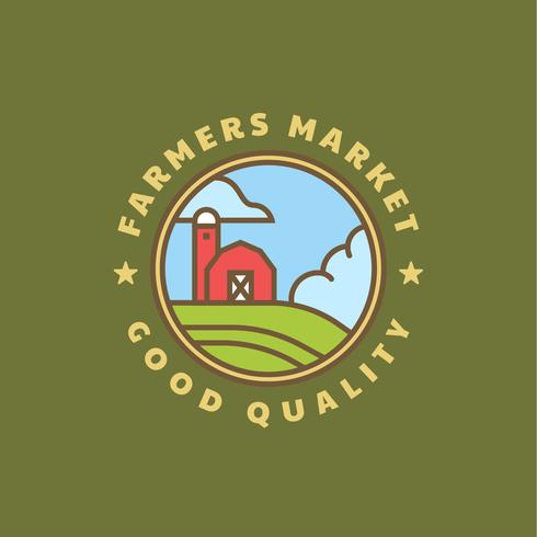 bonde marknaden logotyp märke vektor