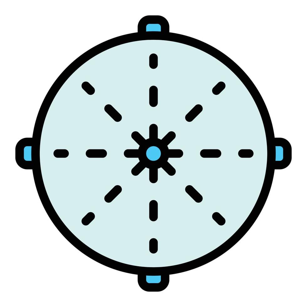 Farbumrissvektor des geschlossenen Schachtsymbols vektor