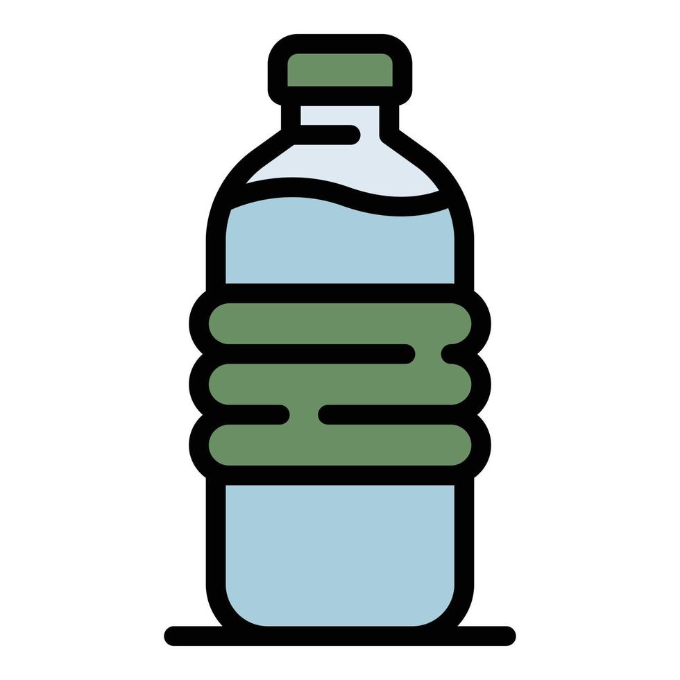 vatten flaska ikon Färg översikt vektor
