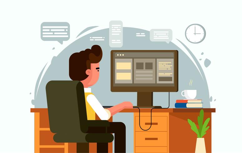 Vektor Office Worker Illustration