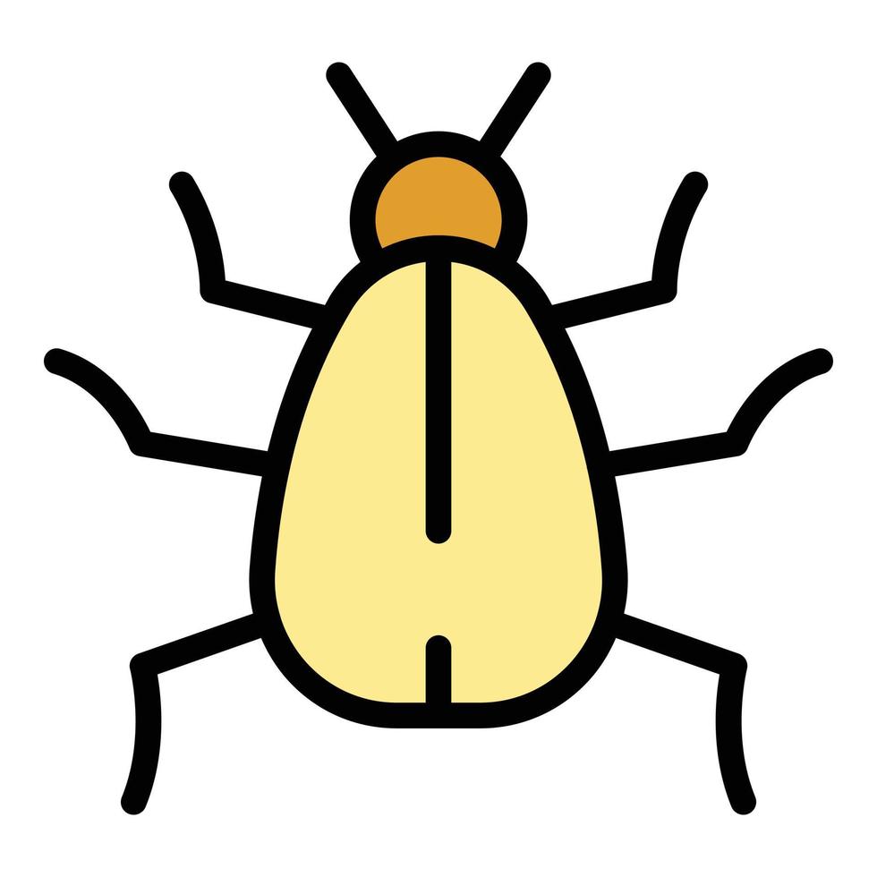 organism insekt ikon Färg översikt vektor