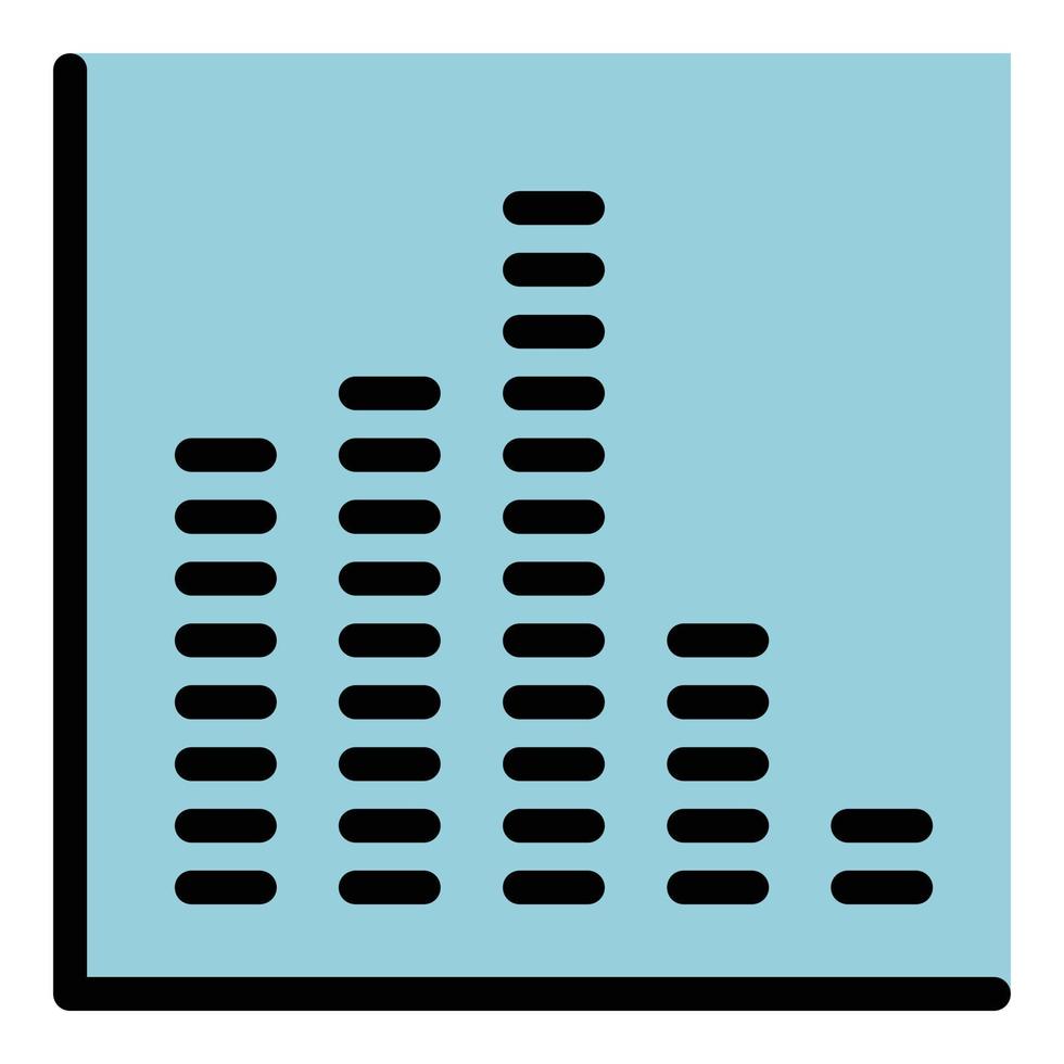 Einkommen Regression Symbol Farbe Umriss Vektor