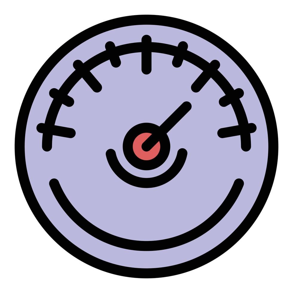 Luftbarometer Symbol Farbe Umriss Vektor