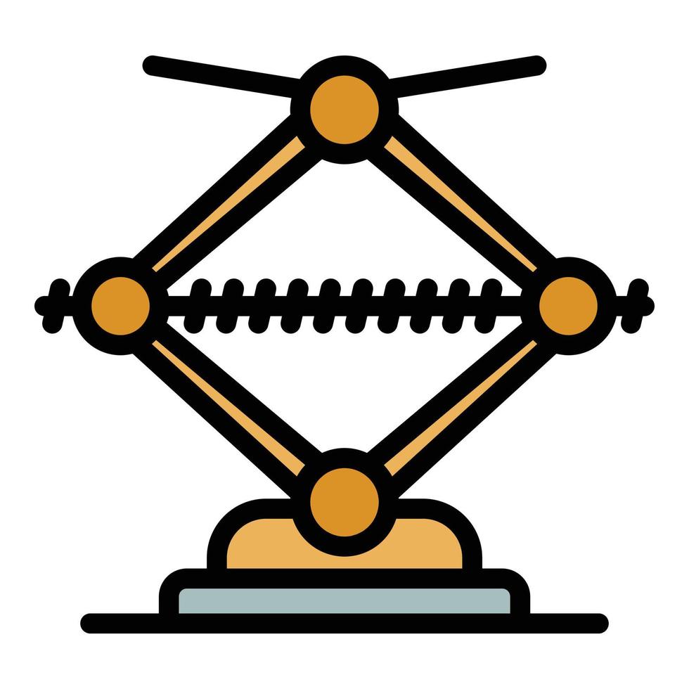 Reparieren Sie die Jack-Schraubensymbol-Farbumrissvektor vektor