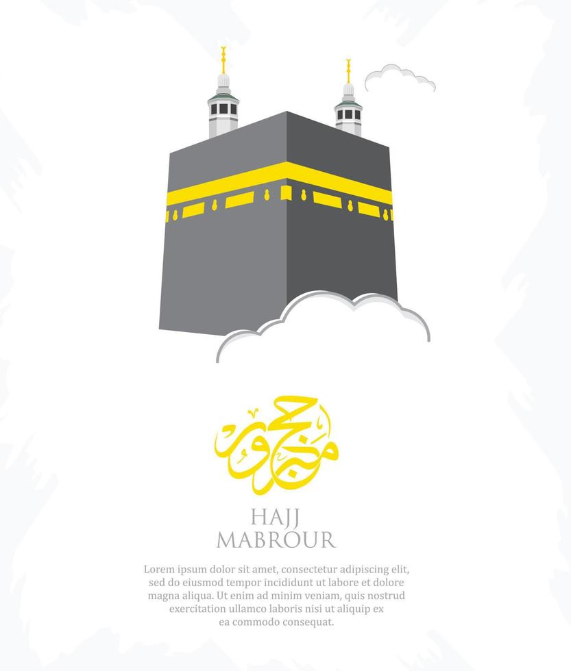 hajj mabrour affisch design med kaaba vektor