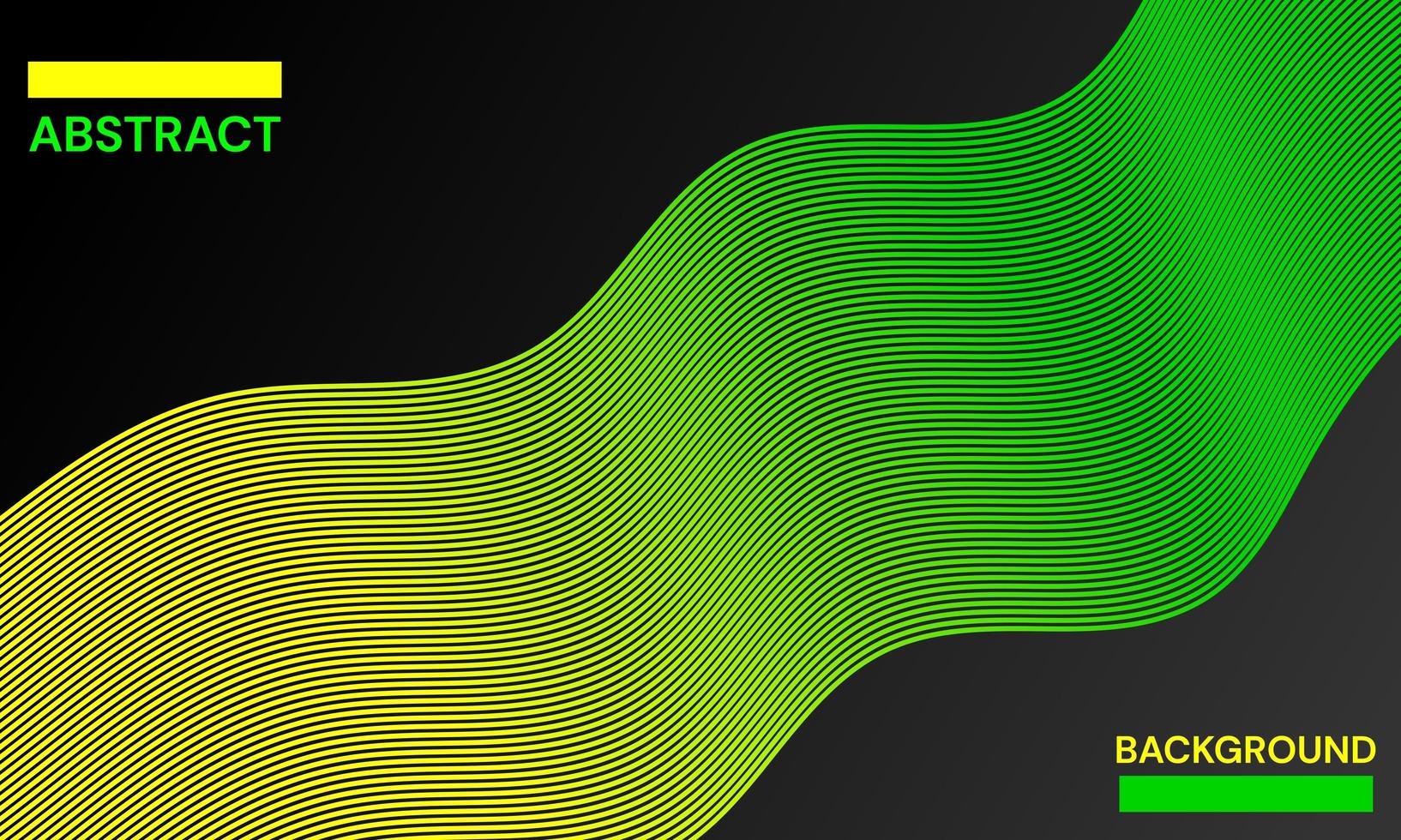 moderner abstrakter Hintergrund mit gelben und grünen Wellenlinien vektor