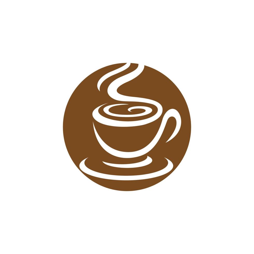 Kaffeetasse-Logo-Vorlage vektor