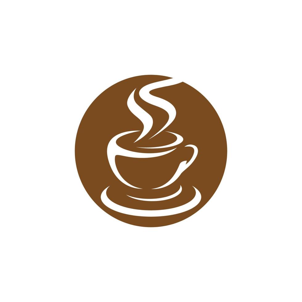 kaffekopp logotyp mall vektor