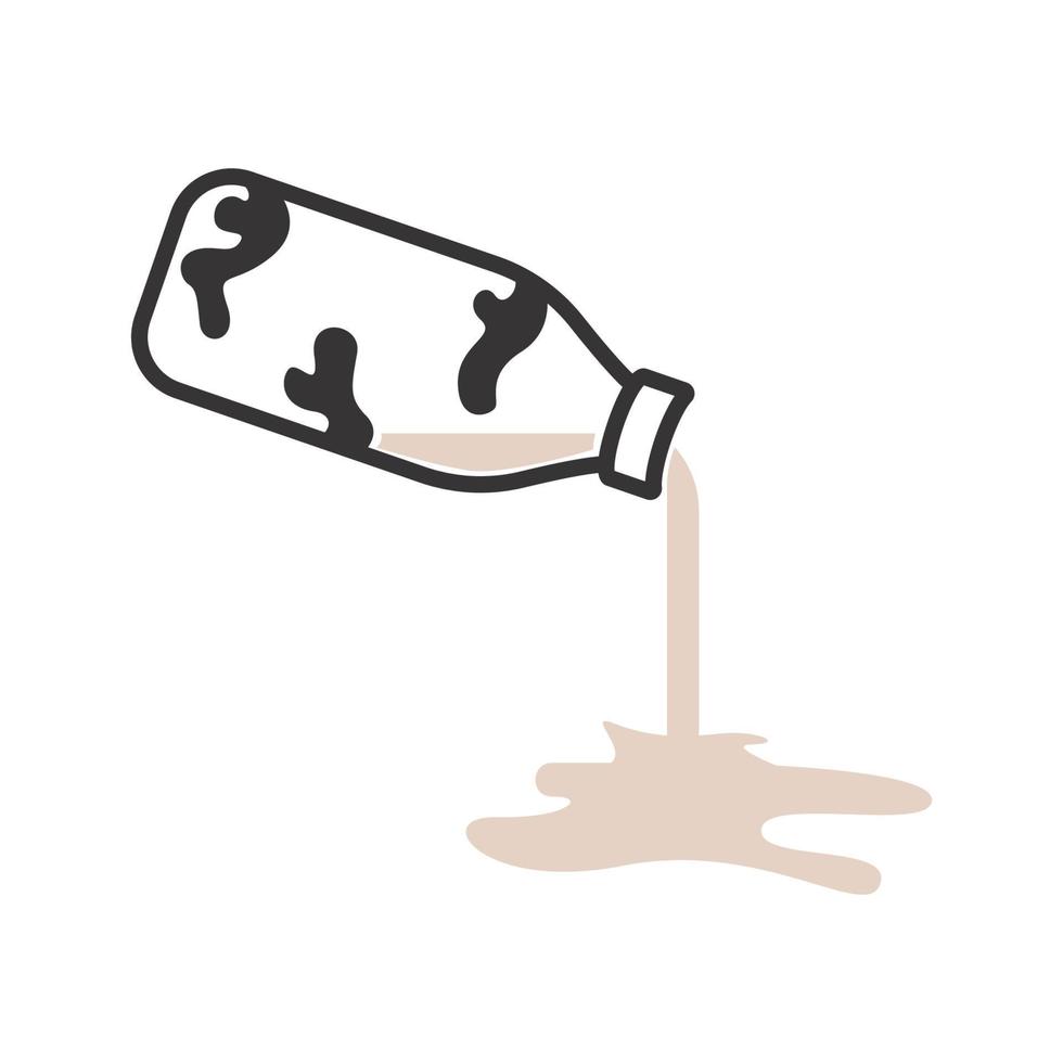 Logo-Icon-Design für frische Milch vektor