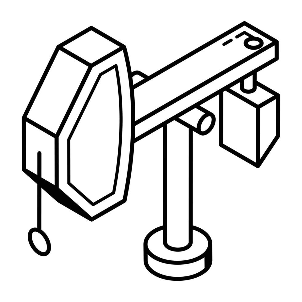 ett redigerbar isometrisk ikon av blossa torn vektor