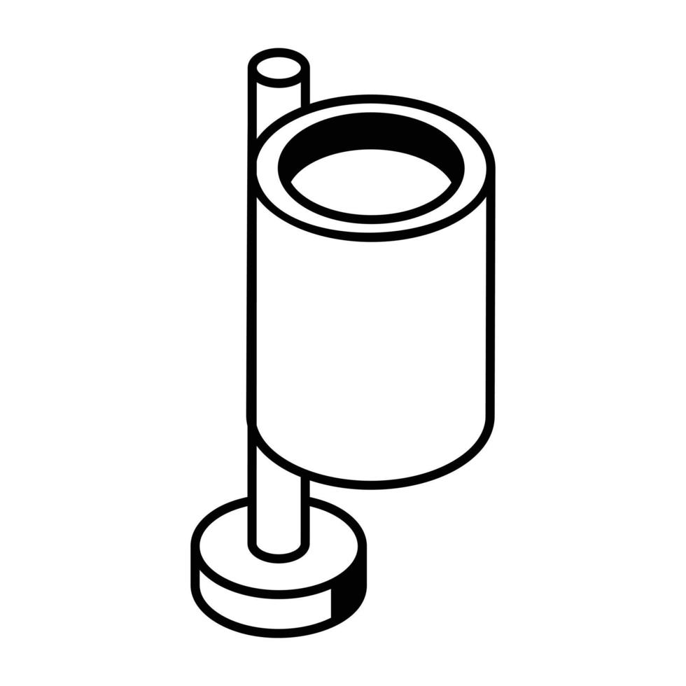 ett redigerbar isometrisk ikon av blossa torn vektor
