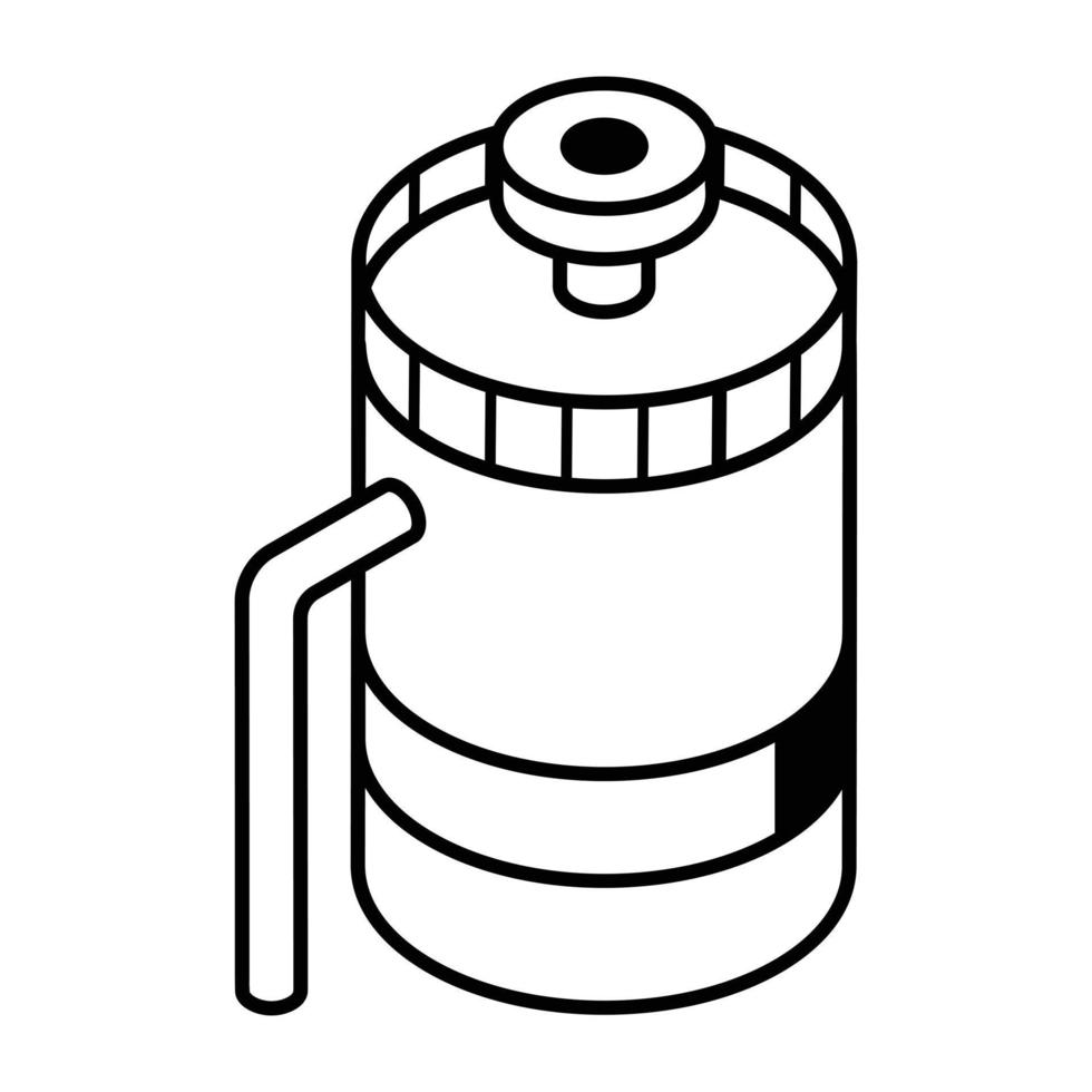 Laden Sie das isometrische Liniensymbol des Lagers herunter vektor