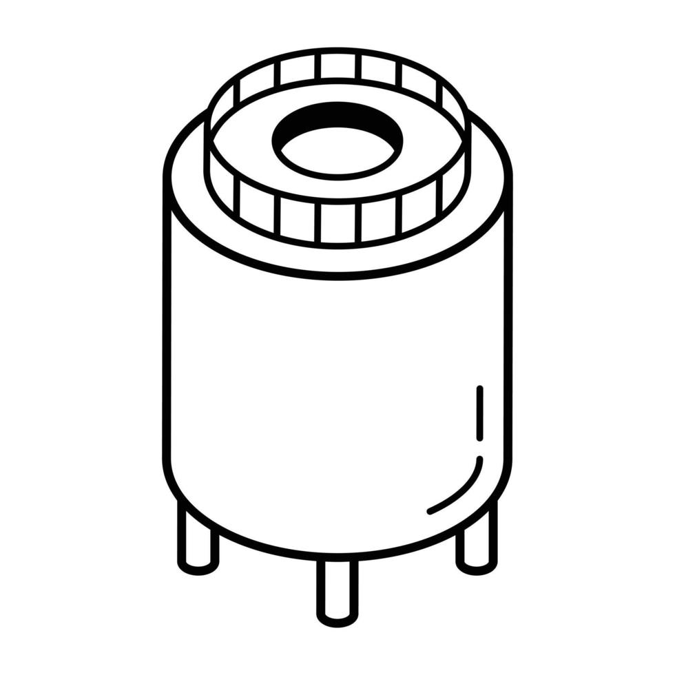 Laden Sie das isometrische Liniensymbol des Lagers herunter vektor