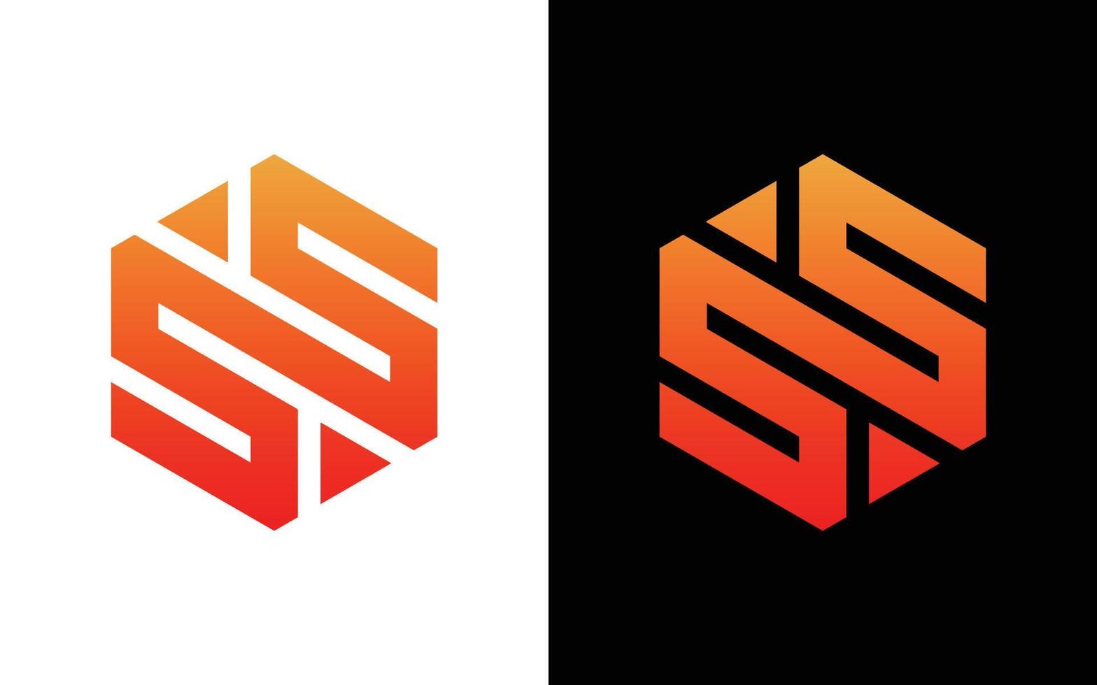 ss monogram logotyp med rutnät metod design proffs vektor