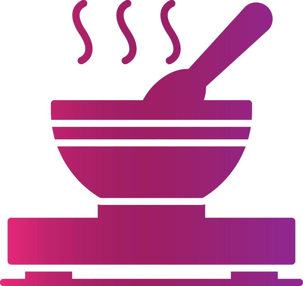 Heiße Suppe kreatives Icon-Design vektor