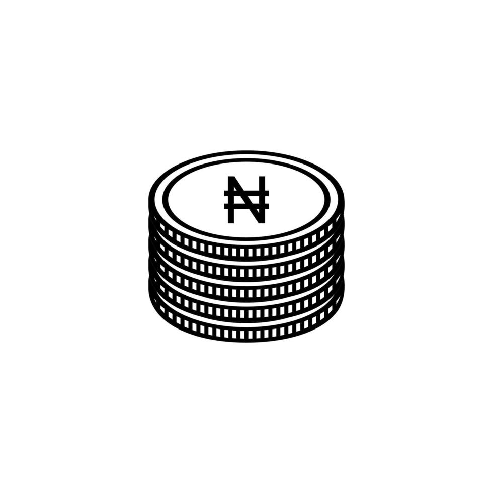 nigerianisches Währungssymbol, nigerianisches Naira-Symbol, ngn-Zeichen. Vektor-Illustration vektor