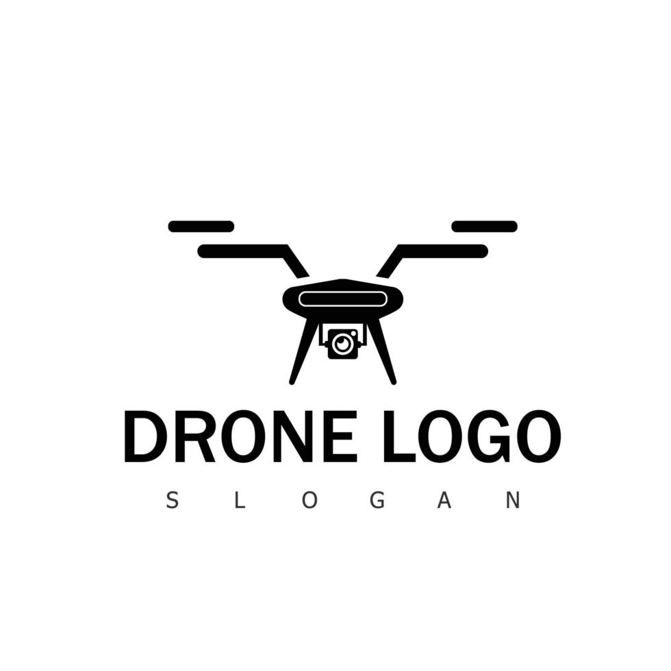 Drönare flyga logotyp avlägsen teknologi symbol vektor