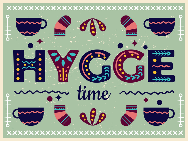 hygge time poster vektor