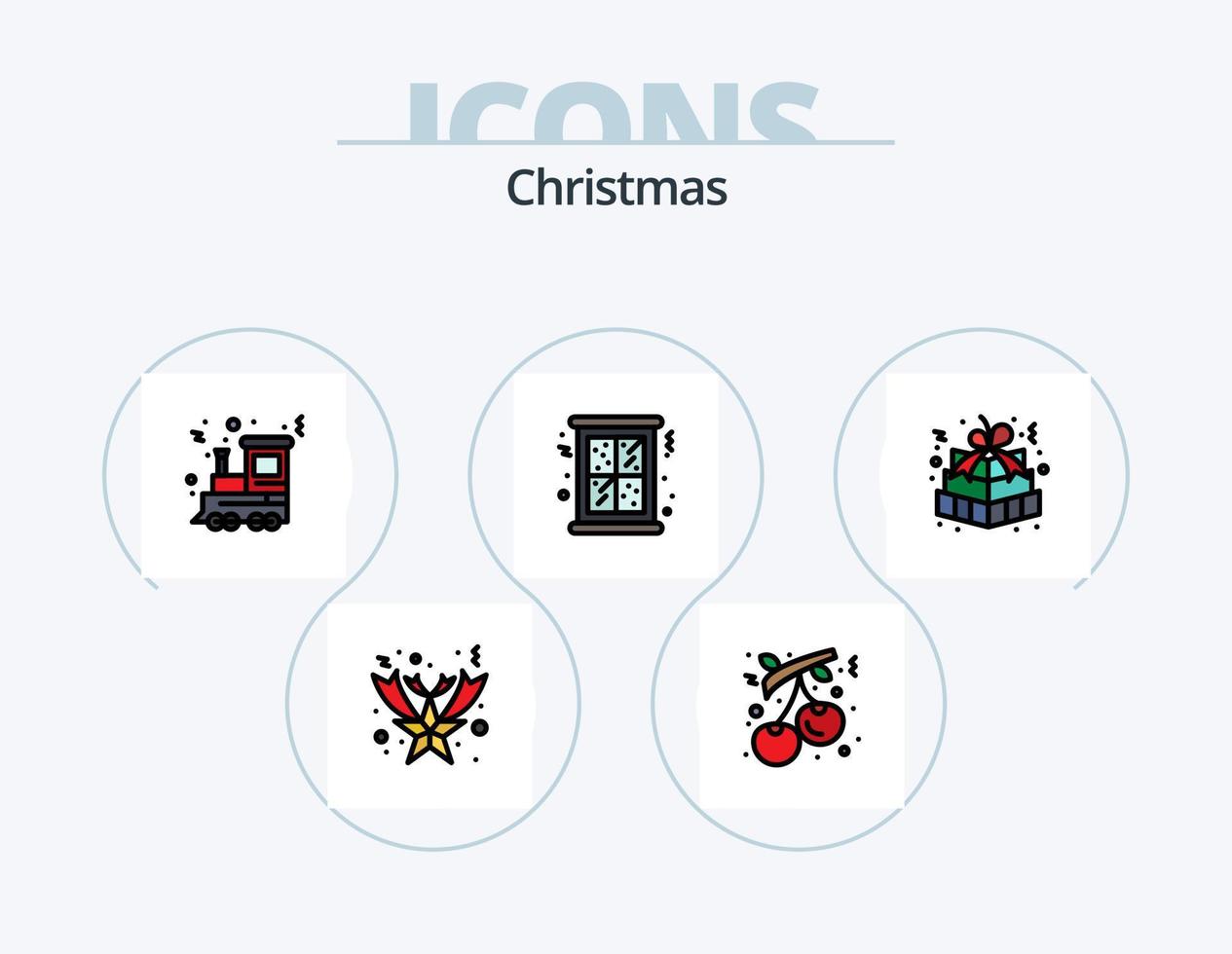 Weihnachtslinie gefüllt Icon Pack 5 Icon Design. Handy, Mobiltelefon. Weihnachten. Weihnachten. Stock. Süssigkeit vektor