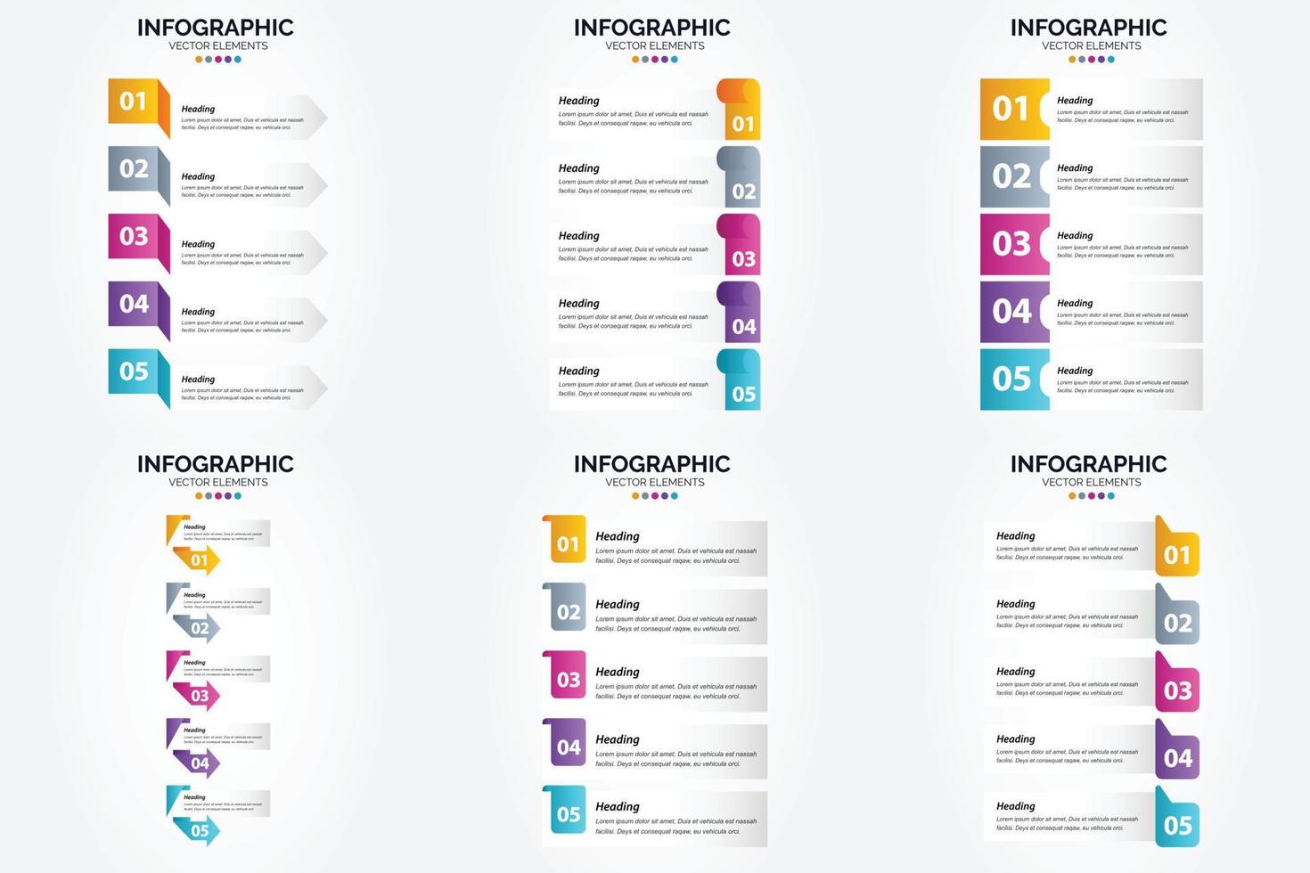 flaches Designset der Vektorillustrations-Infografiken für Werbebroschürenflieger und -zeitschrift vektor