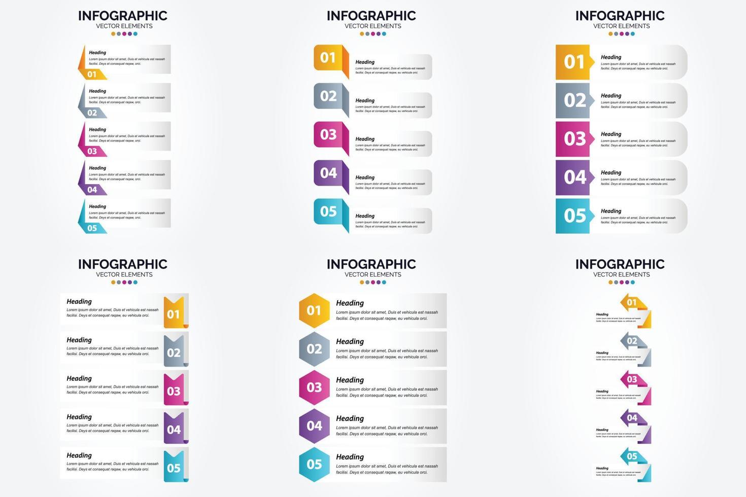 flaches Designset der Vektorillustrations-Infografiken für Werbebroschürenflieger und -zeitschrift vektor