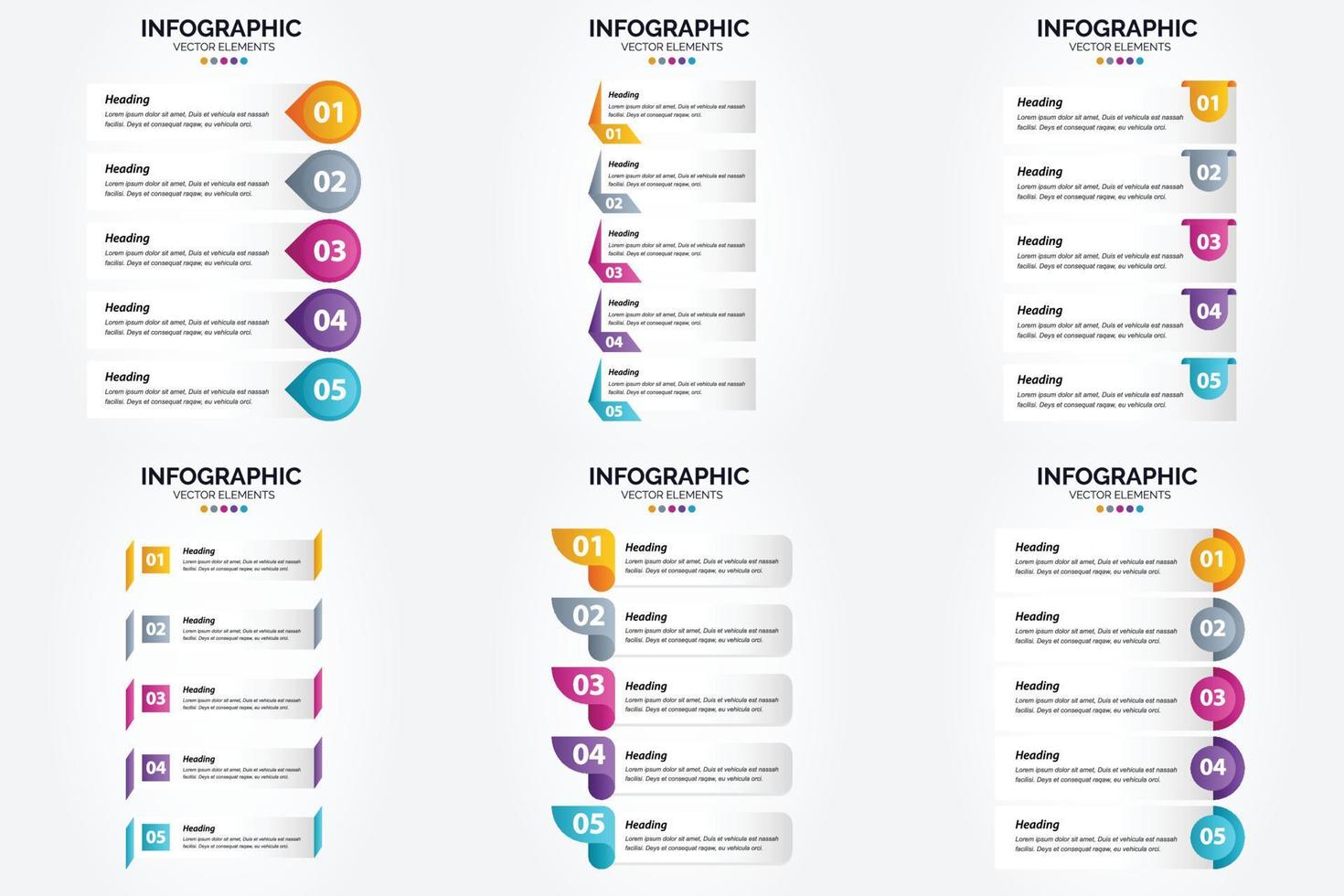 flaches Designset der Vektorillustrations-Infografiken für Werbebroschürenflieger und -zeitschrift vektor