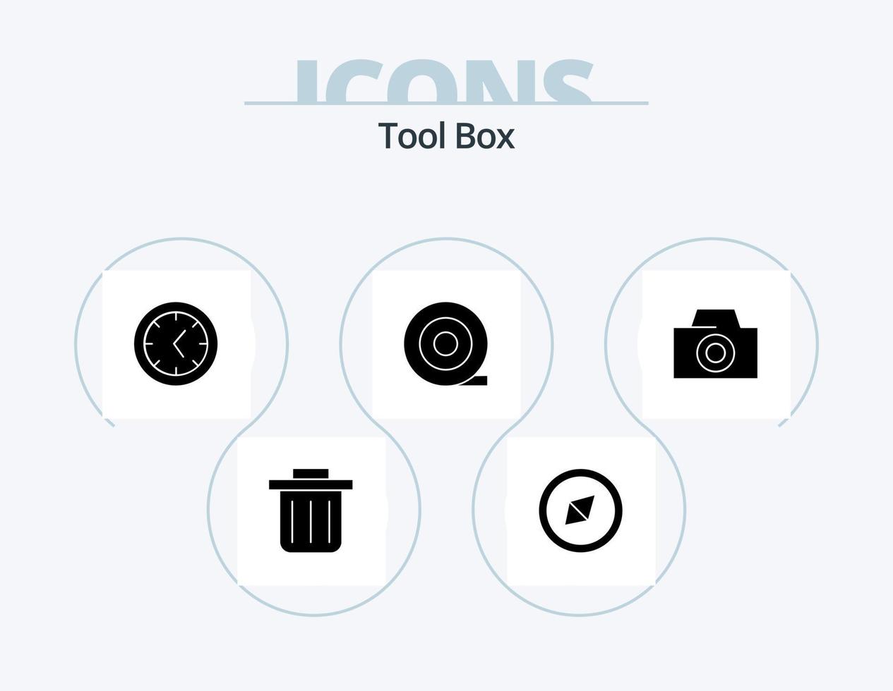 Werkzeuge Glyphen-Icon-Pack 5 Icon-Design. . Kamera. vektor