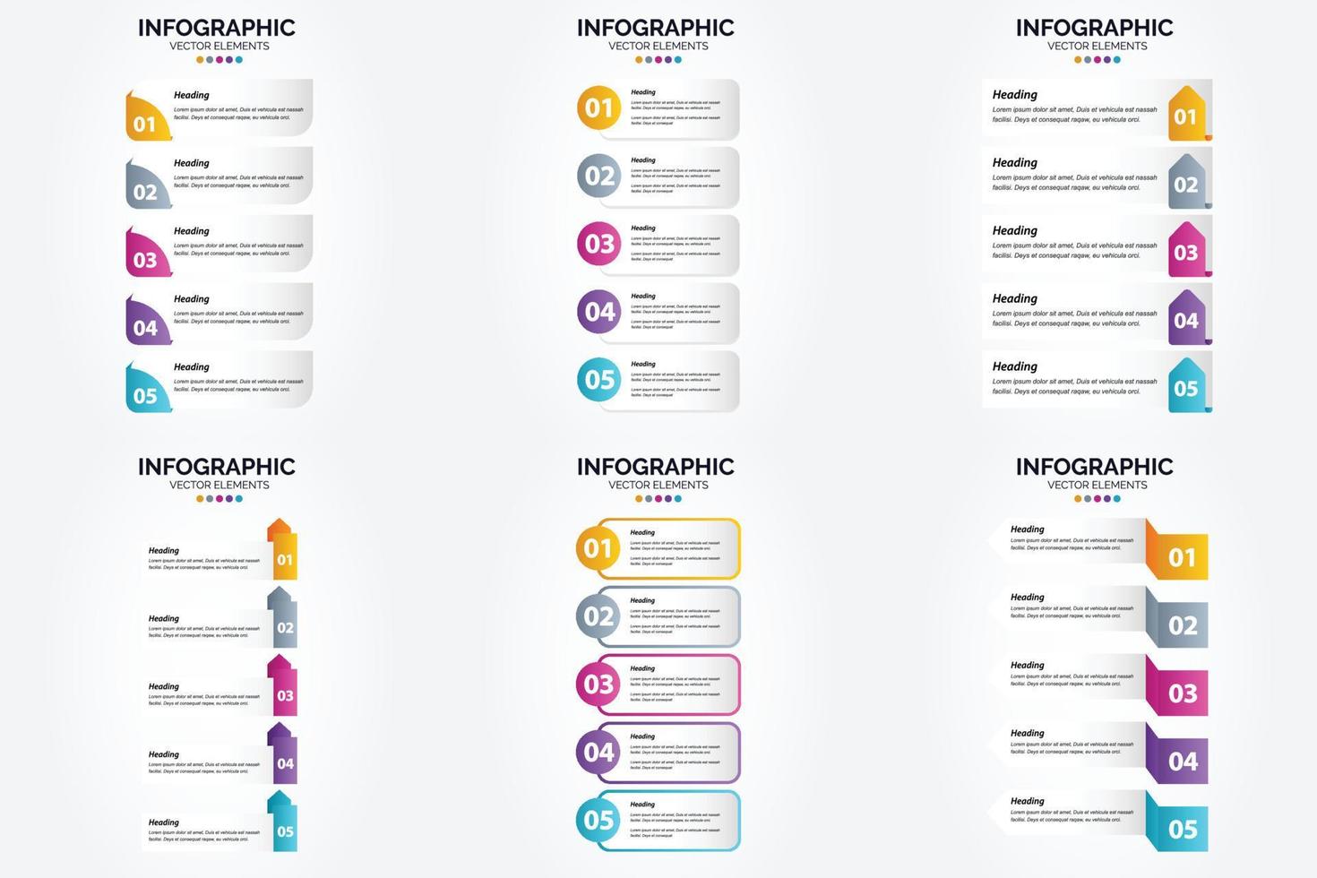 flaches Designset der Vektorillustrations-Infografiken für Werbebroschürenflieger und -zeitschrift vektor