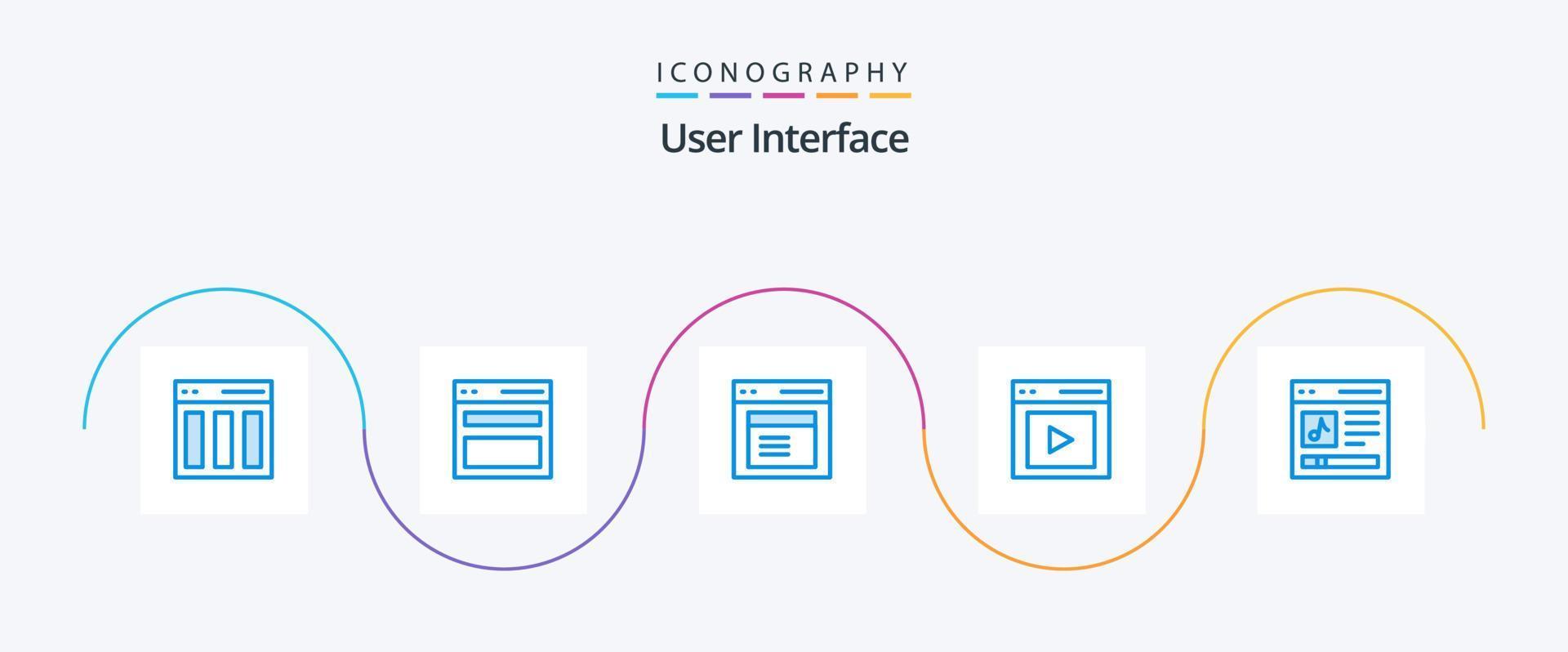 Benutzeroberfläche Blue 5 Icon Pack inklusive Benutzeroberfläche. Kommunikation. Benutzer. Fenster. modal vektor