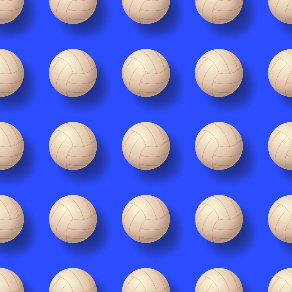 Volleyballball nahtlose Pettern Vektor-Illustration. realistisches nahtloses Musterdesign des Volleyballballs vektor